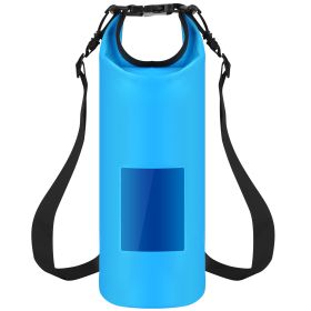 Floating Waterproof Dry Bag Floating Dry Sacks with Observable Window 10L Roll Top Lightweight Dry Storage Bag for Kayaking Rafting Boating Swimming C (Option: FloatingBag10LBlue)