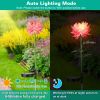 2 Packs Solar LED Chrysanthemum Lights Solar Powered Garden Flower Stake Lamp Waterproof Landscape Decorative Light for Garden Patio Yard