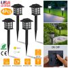 4Pcs Solar Pathway Lights Outdoor Garden Solar Lights Waterproof Landscape Solar Lawn Lamps For Yard Driveway Walkway Patio