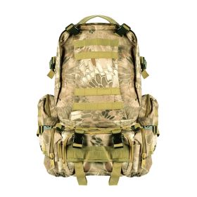 56L Military Tactical Backpack Rucksacks Army Assault Pack Combat Backpack Pouch for Hunting Trekking Camping Travel (Option: 55LCampingBagYELGrain)