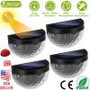 4Pcs Solar Fence Lights Outdoor Dusk To Dawn Sensor Decorative Deck Lamps IP65 Waterproof Wall Mount Gutter Lamps 6 LED Beads Per Light
