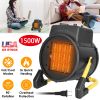 1500W Portable Electric Space Heater Personal Fan w/ Overheat Protection Adjustable Temperature Ceramic Heater for Bedroom Office Desk