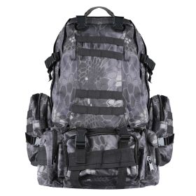 56L Military Tactical Backpack Rucksacks Army Assault Pack Combat Backpack Pouch for Hunting Trekking Camping Travel (Option: 55LCampingBagBLKGrain)