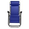 Zero Gravity Lounge Chair 330lbs Load Foldable Recliner Chair w/ Stress Relief Pillow Patio Poolside Beach Lying Chair