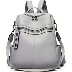Purse For Women Fashion Faux Leather Convertible Shoulder Handbag Travel Bag Satchel Rucksack Ladies Bag (Option: Style13)