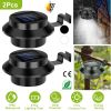 2Pcs Solar Powered Gutter Lights Outdoor IP65 Waterproof Dusk to Dawn Sensor Security Lamps Solar Wall Fence Yard Lamps