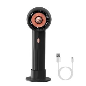 Portable Handheld Fan Rechargeable Pocket Personal Fan Quiet Desk Phone Holder Fan with 3 Speeds Removable Base for Commute Office Outdoor Indoor (Option: HandheldFanBlack)