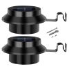 2Pcs Solar Powered Gutter Lights Outdoor IP65 Waterproof Dusk to Dawn Sensor Security Lamps Solar Wall Fence Yard Lamps