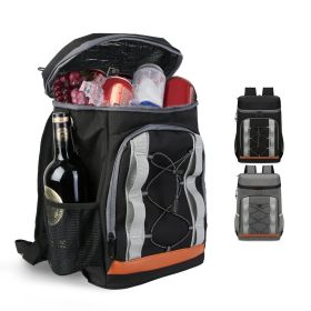 Cooler Backpack 36 Can Leakproof Insulated Cooler Backpack with 25L/6.6Gal for Picnic Camping Beach Hiking Fishing Travel (Option: Black)
