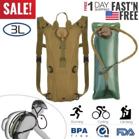 iMounTEK Tactical Hydration Pack 3L Water Bladder Adjustable Water Drink Backpack for Hiking Cycling Climbing Running (Option: Khahi)