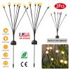 2Pcs Solar Firefly Lights Swaying Decorative Pathway Lamp IP65 Waterproof Landscape Patio Yard Night Light