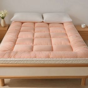 Mattress with checkered three-dimensional edges, 4 colors, Full size (Color: Pink)