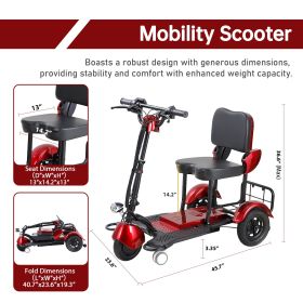 Foldable electric mobility scooter (Color: as Pic)