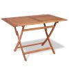 Folding Garden Table 33.4"x29.9" Solid Teak Wood