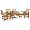 5 Piece Patio Lounge Set Solid Acacia Wood