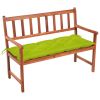 Patio Bench with Cushion 47.2'' Solid Acacia Wood