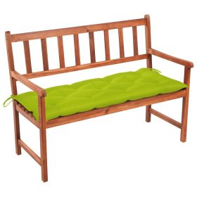 Patio Bench with Cushion 47.2'' Solid Acacia Wood (Color: Brown)