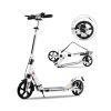 Folding Kick Scooter Outdoor Adult Ride Portable Lightweight Adjustable 2 Wheels with brake suspension