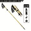 Five Section Folding Trekking Cane For Hiking And Walking - Lightweight 7075 Aluminum, Strong And Durable Outer Lock And High-density EVA Grip