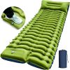Single Inflatable Camping Mattress with Built in Pillow and Foot Pump Lightweight Sleeping Pad for Backpacking Hiking Travel and Tent Easy to Inflate