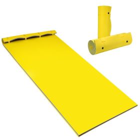 3 Layer Water Pad Foam Mat (Color: Yellow)