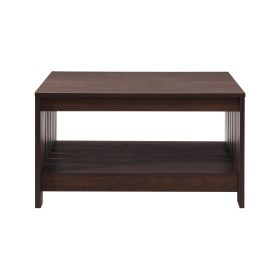 31.5 in. Black Oak Square Wood Coffee Table (colour: PWS-CT2041-WNT)
