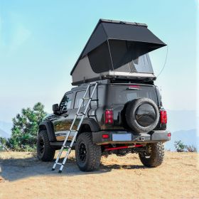 Roof Top Tent Hardshell Rooftop Tent For Van Jeep SUV Truck Car Overland Tent Camping for 2-3 Person( With Ladder) (Color: as Pic)
