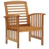 Patio Chairs 2 pcs Solid Acacia Wood
