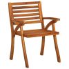 Patio Dining Chairs with Cushions 3 pcs Solid Acacia Wood
