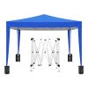10'x10' EZ Pop Up Canopy Outdoor Portable Party Folding Tent with Removable Sidewalls + Carry Bag + 4pcs Weight Bag