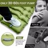 Single Inflatable Camping Mattress with Built in Pillow and Foot Pump Lightweight Sleeping Pad for Backpacking Hiking Travel and Tent Easy to Inflate