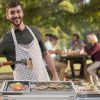 Portable Stainless Steel Folding Charcoal Grill with Barbecue Grate Large Outdoor BBQ Grill for Cooking Camping Hiking Picnic Backyard Garden Patio Ea