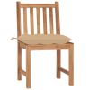 Patio Chairs 2 pcs with Cushions Solid Teak Wood