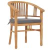 5 Piece Patio Dining Set with Cushions Solid Teak Wood