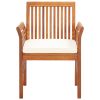 Patio Dining Chair with Cushion Solid Acacia Wood