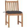 Patio Chairs 8 pcs with Cushions Solid Teak Wood