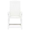 Patio Reclining Chairs 2 pcs Plastic White