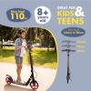 Folding Kick Scooter Outdoor Adult Ride Portable Lightweight Adjustable 2 Wheels with brake suspension