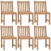 Patio Chairs 6 pcs with Cushions Solid Teak Wood