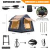Foldable 2-3 People Amphibious Inflatable Car Roof Top Tent for camping Outdoor Glamping Camping Tent for SUV,Truck( Without Ladder, Two-tone Style