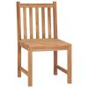 Patio Chairs 2 pcs Solid Teak Wood