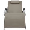 Sun Lounger Textilene Taupe and Gray