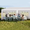1 Set of 10'x30' Party Tent Canopy for Outdoor Weddings, Heavy-Duty Waterproof Event Shelter with Removable Sidewalls, Ideal for Parties, Booths