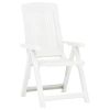 Patio Reclining Chairs 2 pcs Plastic White