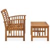 2 Piece Patio Lounge Set Solid Acacia Wood