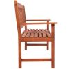 Garden Bench with Pop-up Table 62.2' Solid Acacia Wood