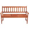 Garden Bench with Pop-up Table 62.2' Solid Acacia Wood