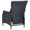 9 Piece Patio Dining Set with Cushions Poly Rattan Dark Gray