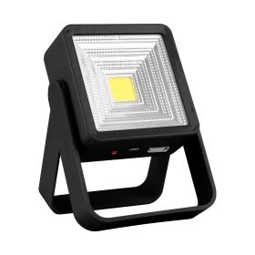 Solar Powered Camping Lantern COB LED Rechargeable Work Light Outdoor Emergency Power (Option: CampingLightBlack)