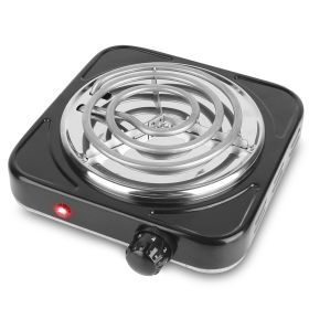 1000W Electric Single Burner Portable Coil Heating Hot Plate Stove Countertop RV Hotplate with Non Slip Rubber Feet 5 Temperature Adjustments (Option: Stove1BurnerBlack)